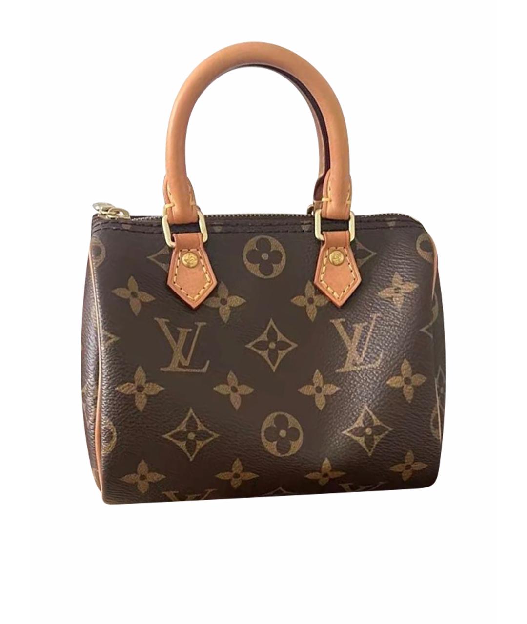 LOUIS VUITTON Коричневая кожаная сумка через плечо, фото 9