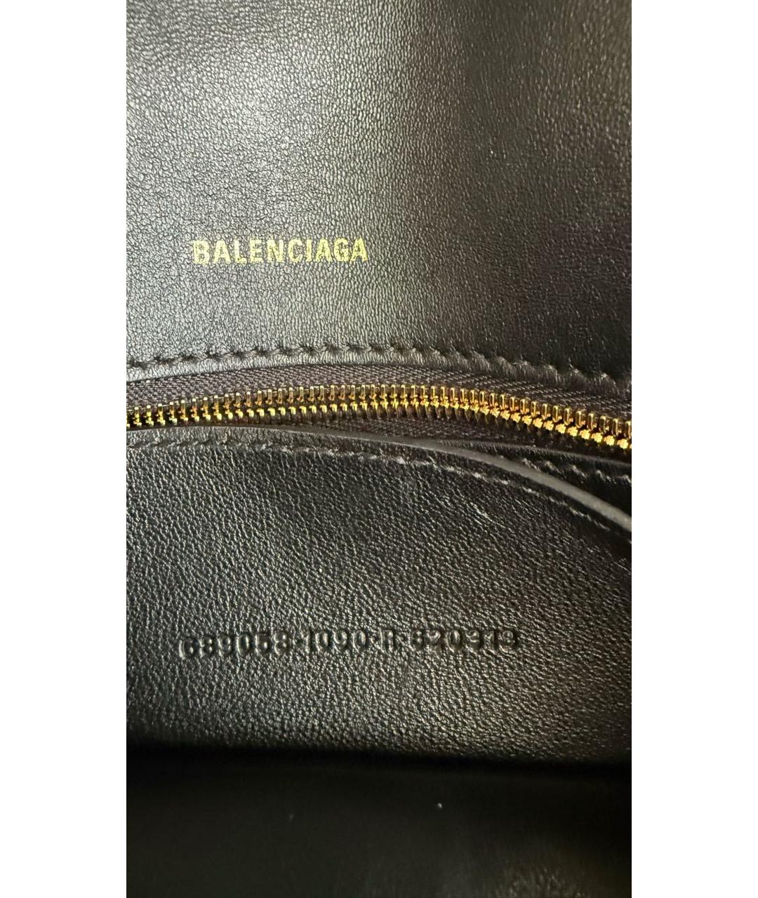 BALENCIAGA Черная кожаная сумка через плечо, фото 7