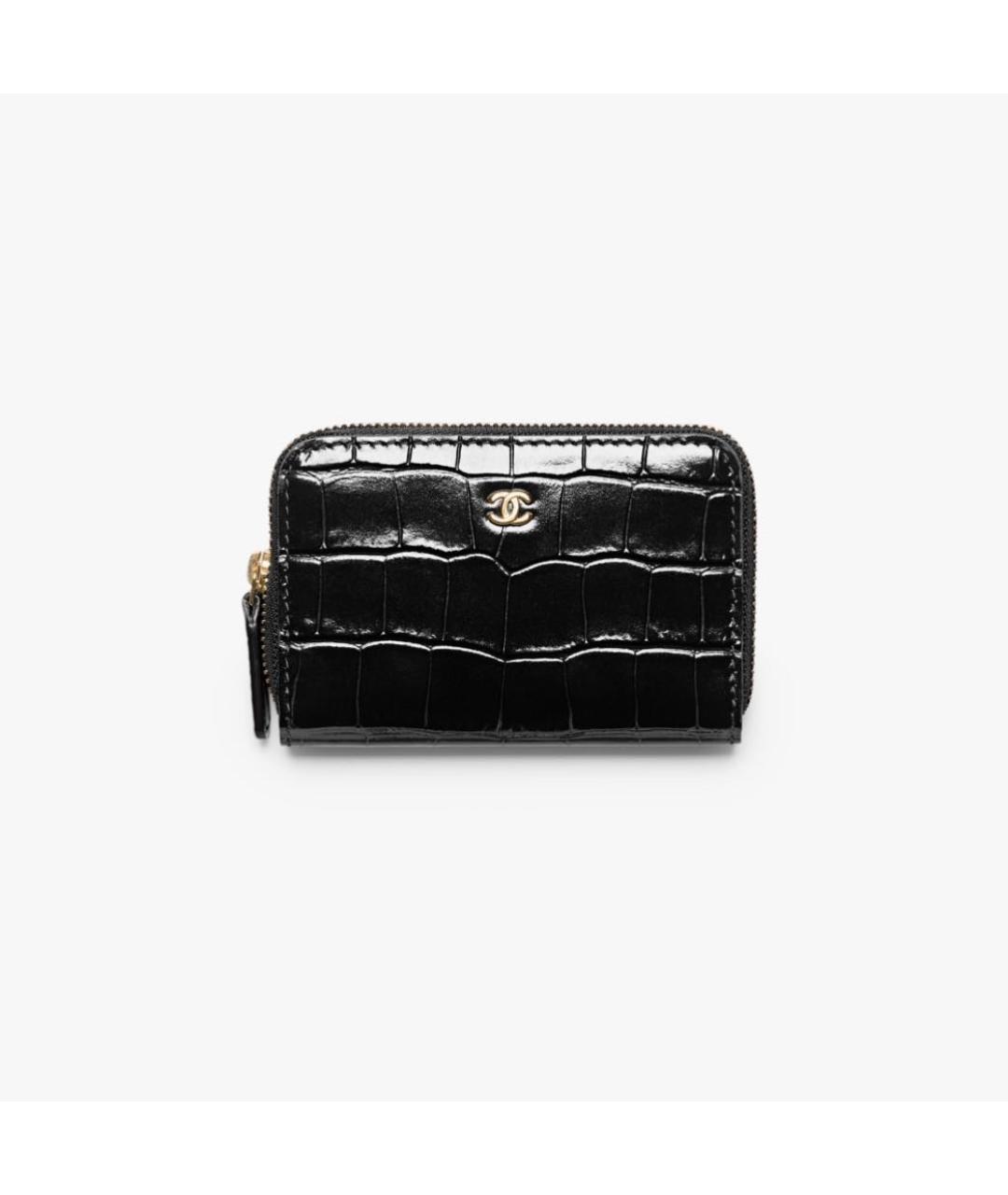 CHANEL Черный кожаный кардхолдер, фото 6