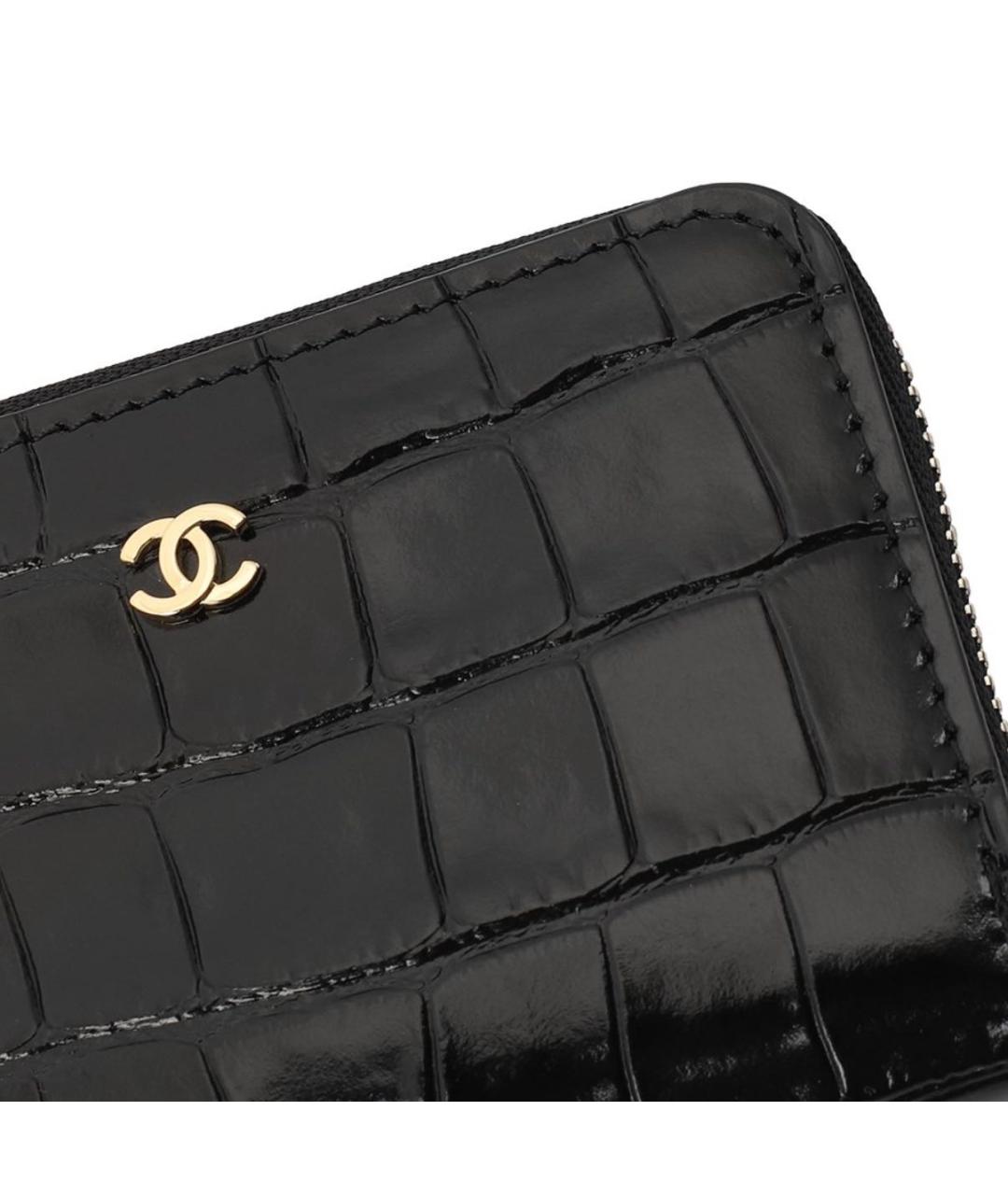 CHANEL Черный кожаный кардхолдер, фото 5