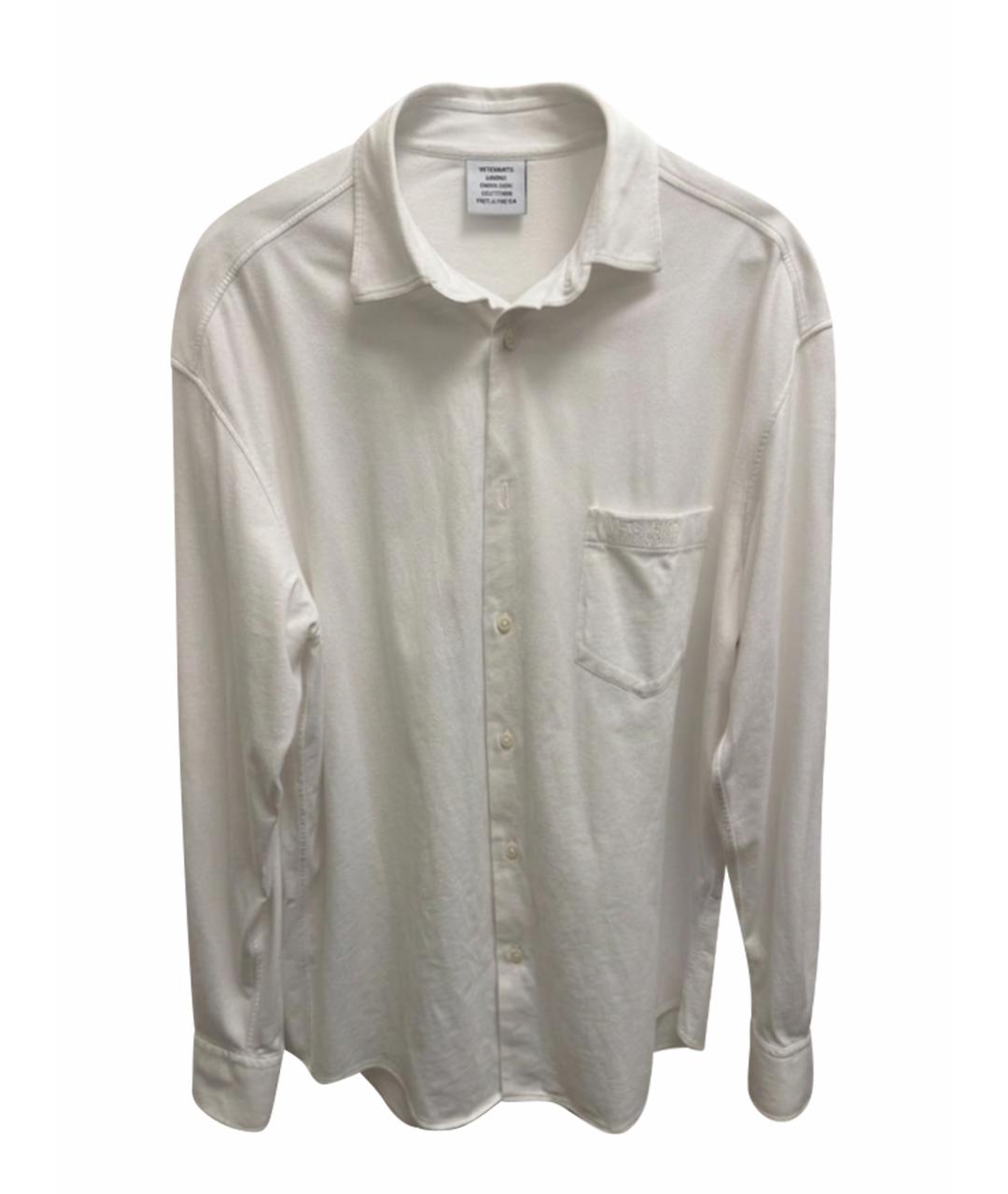 VETEMENTS Белая хлопковая рубашка, фото 1