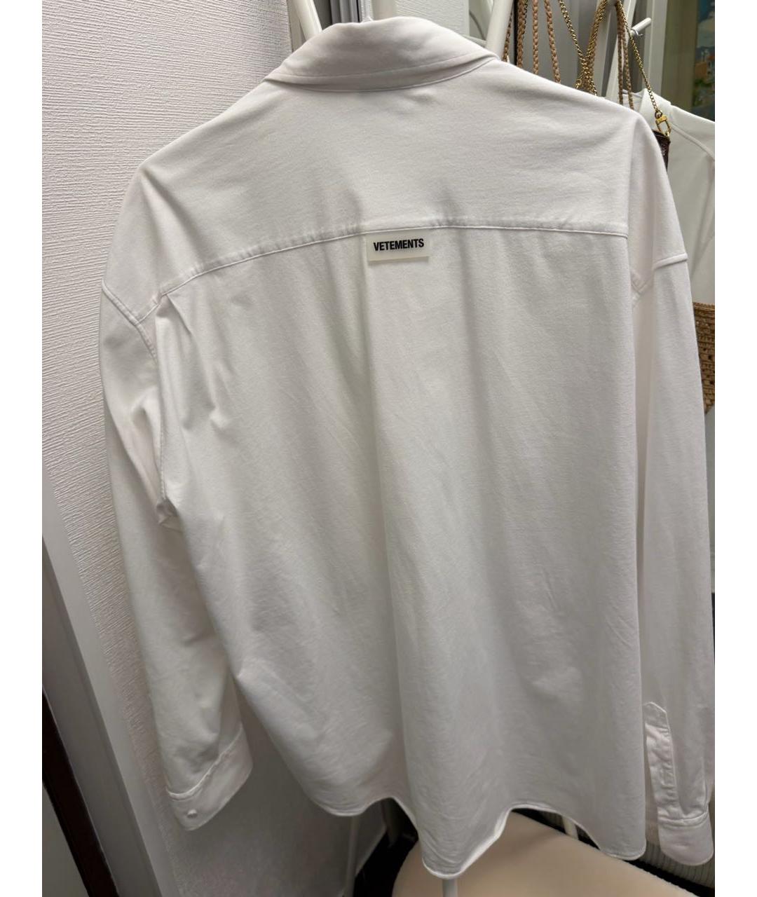 VETEMENTS Белая хлопковая рубашка, фото 2