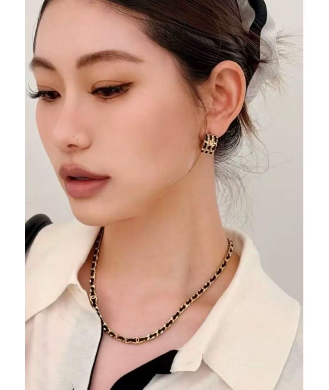 CHANEL Черный кожаный чокер, фото 4