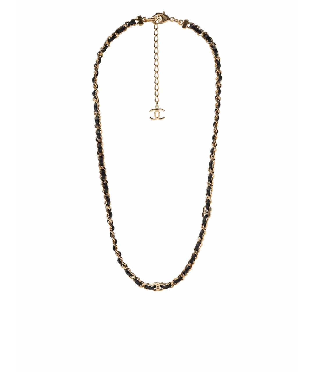 CHANEL Черный кожаный чокер, фото 1