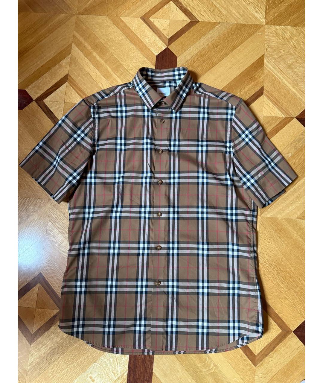 BURBERRY Бежевая хлопковая классическая рубашка, фото 9