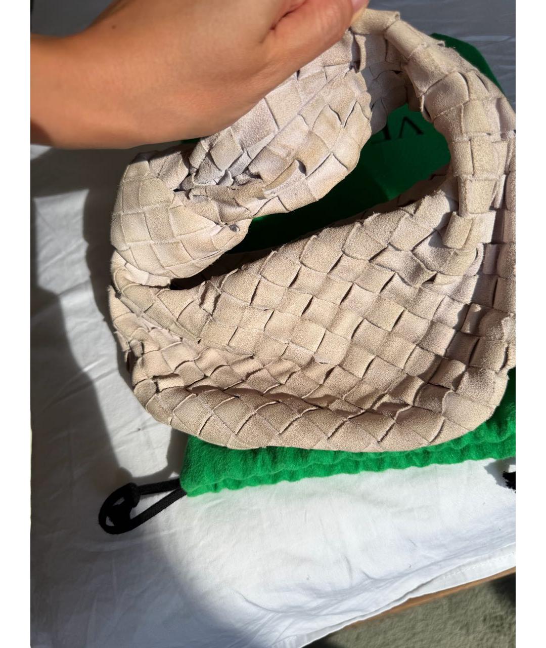 BOTTEGA VENETA Розовая замшевая сумка с короткими ручками, фото 4