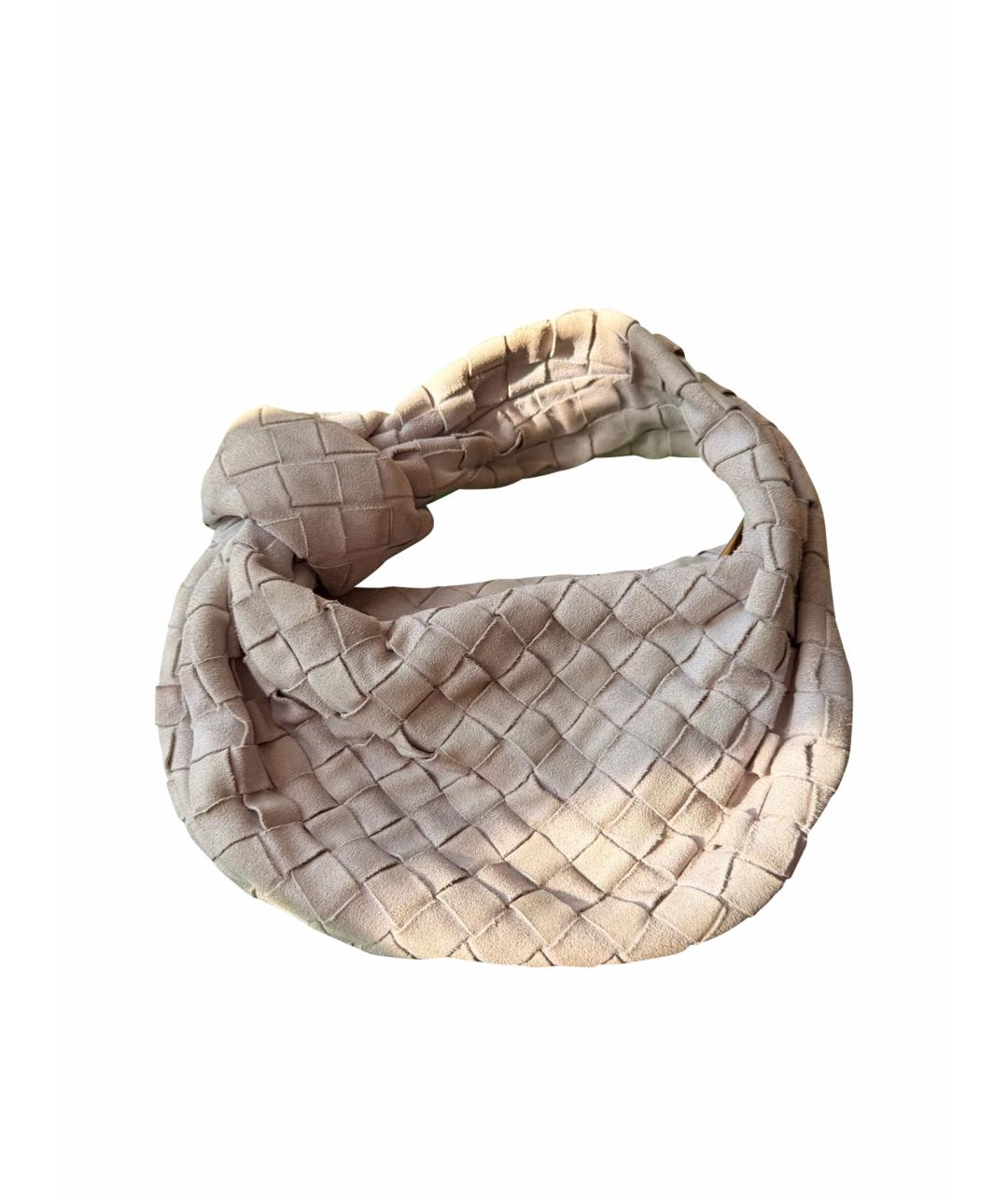 BOTTEGA VENETA Розовая замшевая сумка с короткими ручками, фото 8