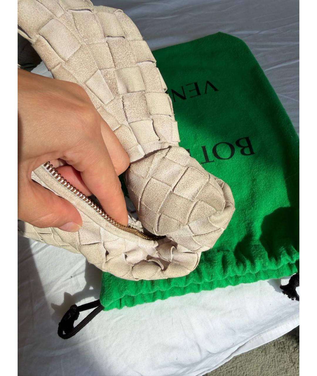 BOTTEGA VENETA Розовая замшевая сумка с короткими ручками, фото 6