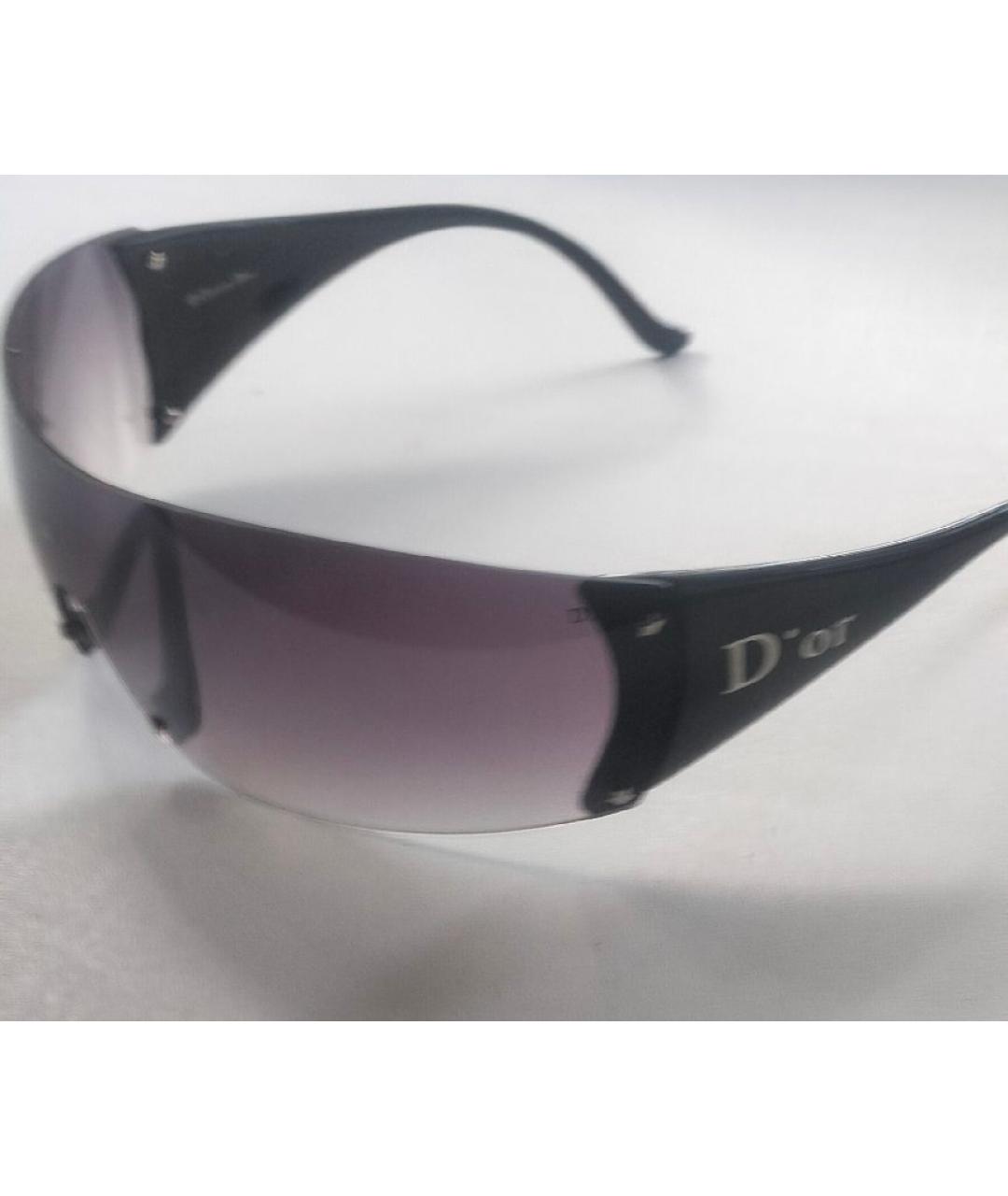 CHRISTIAN DIOR Черные пластиковые солнцезащитные очки, фото 4