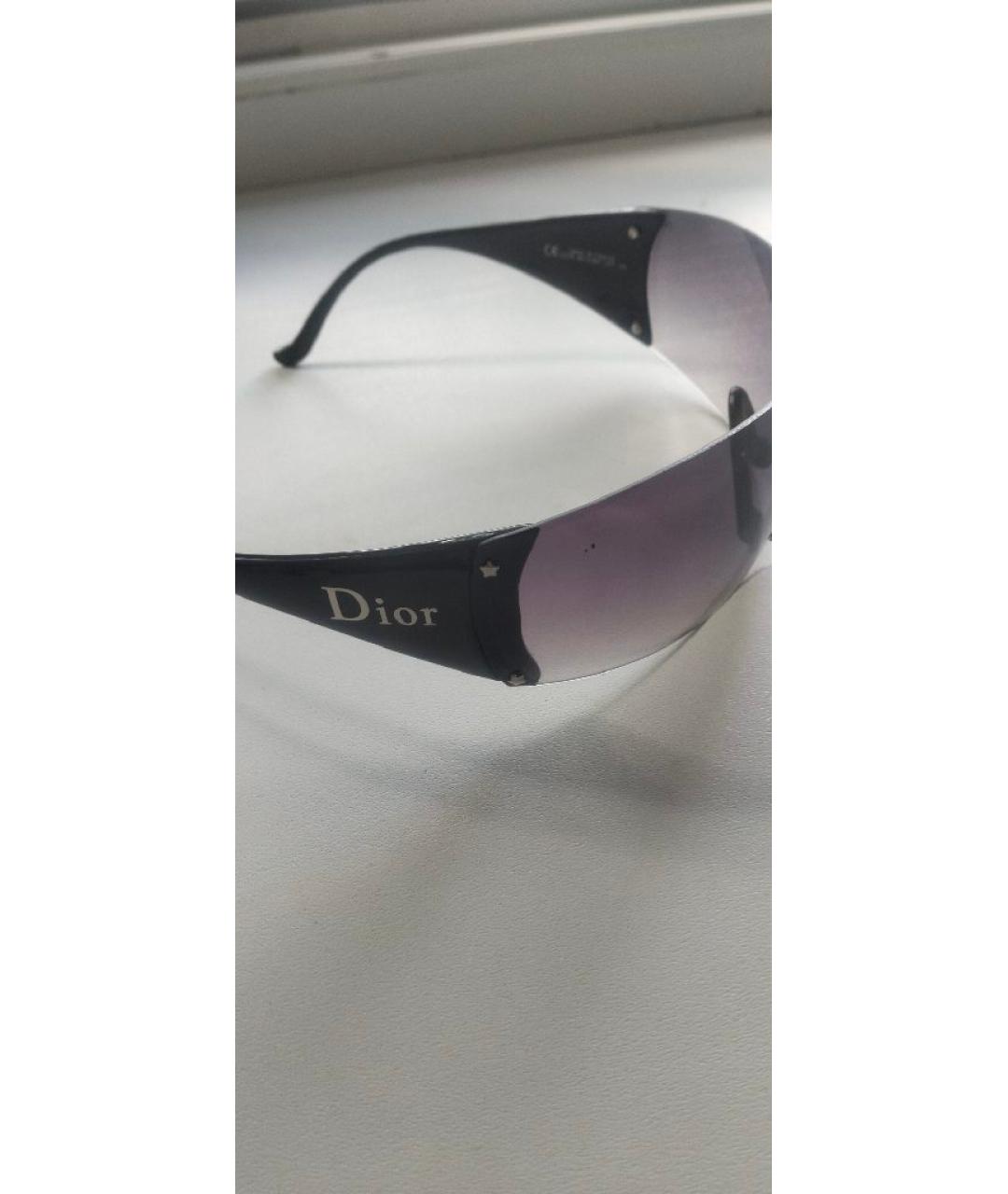 CHRISTIAN DIOR Черные пластиковые солнцезащитные очки, фото 2