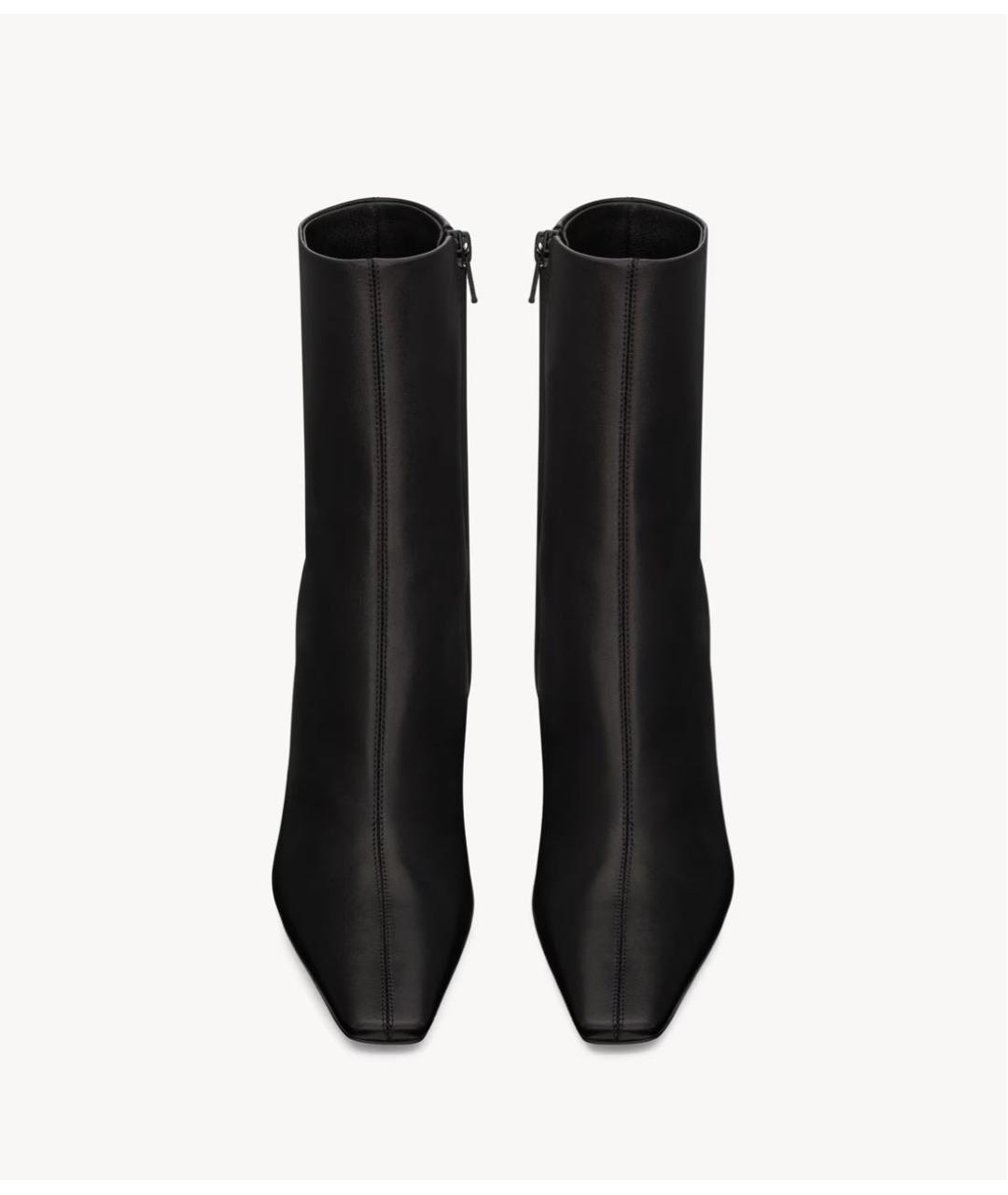 SAINT LAURENT Черные кожаные ботильоны, фото 2
