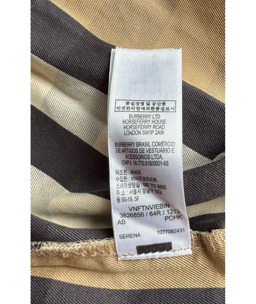 BURBERRY Мульти хлопковая юбка мини, фото 6