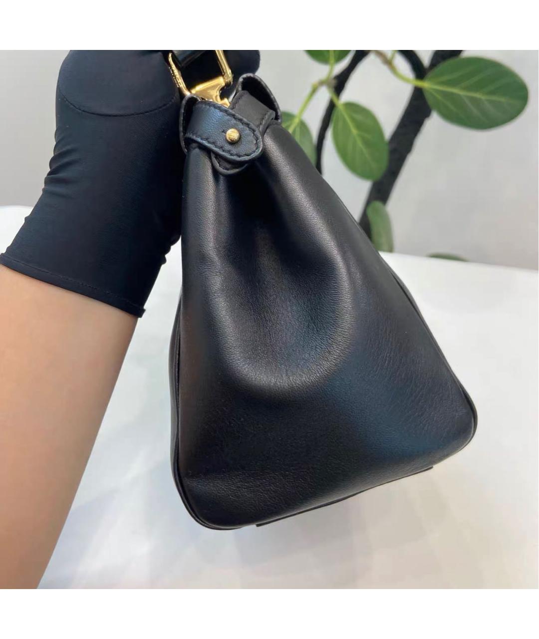 FENDI Черная кожаная сумка через плечо, фото 4
