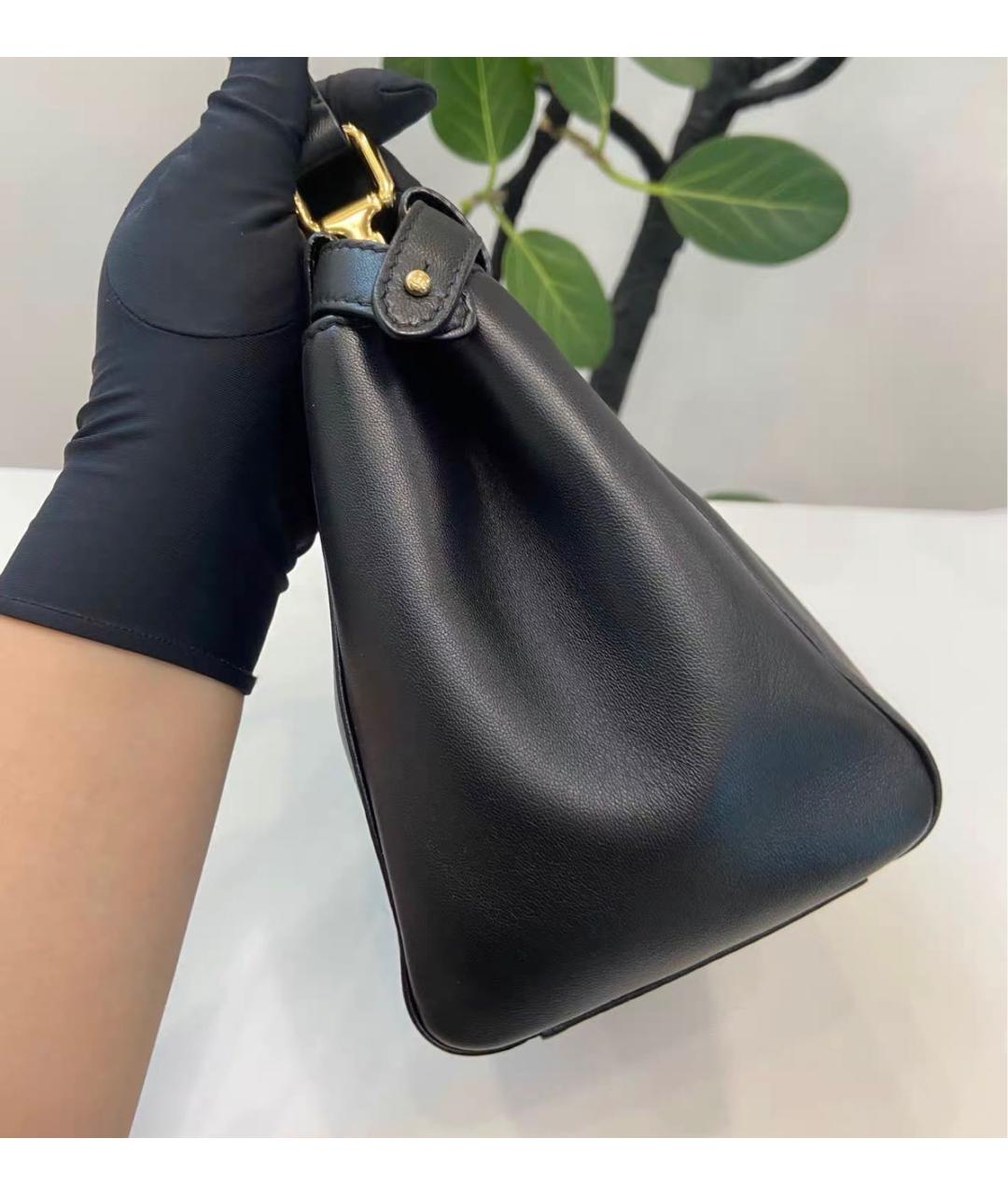 FENDI Черная кожаная сумка через плечо, фото 3
