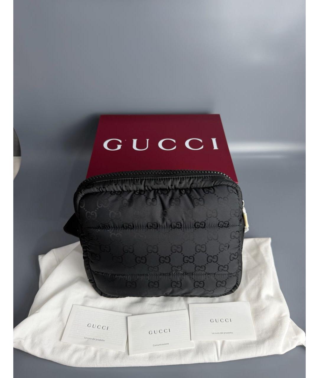 GUCCI Черная тканевая сумка на плечо, фото 8