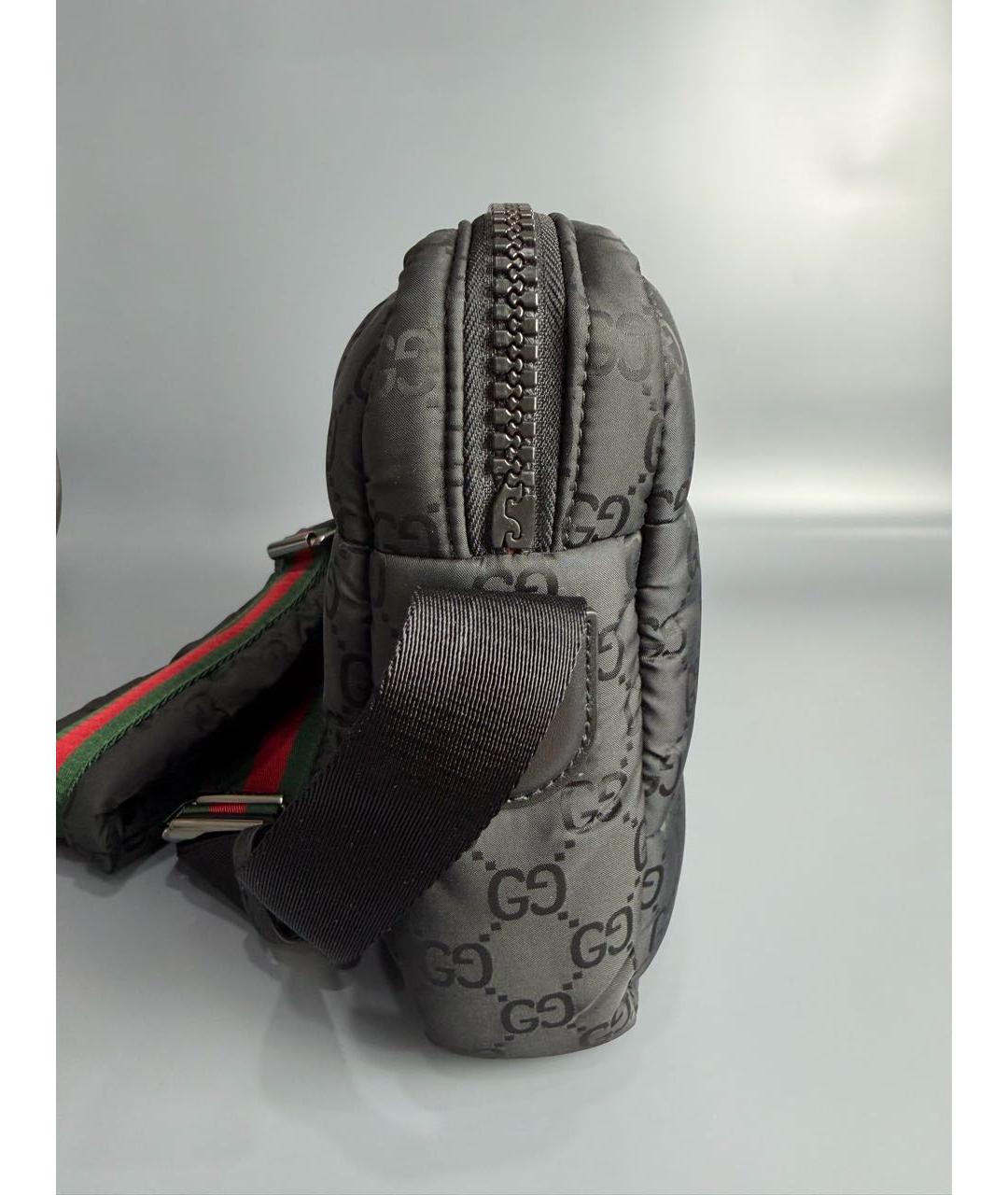 GUCCI Черная тканевая сумка на плечо, фото 3