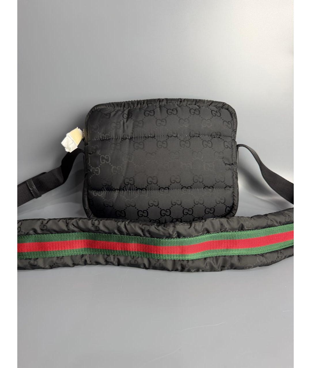 GUCCI Черная тканевая сумка на плечо, фото 7