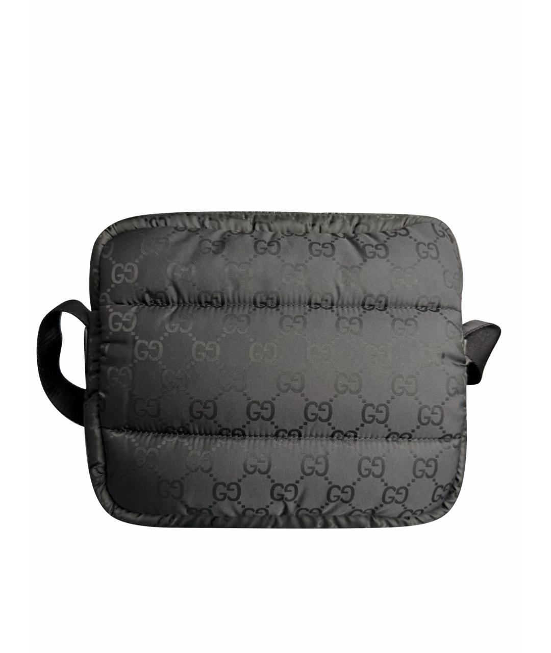 GUCCI Черная тканевая сумка на плечо, фото 1