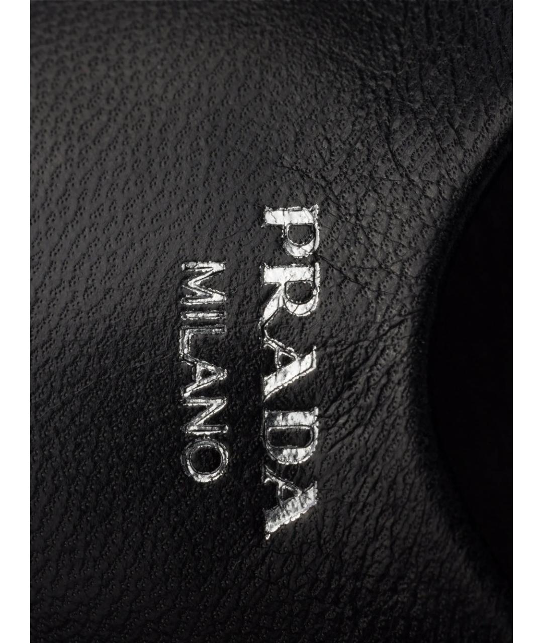 PRADA Черные кожаные туфли, фото 4