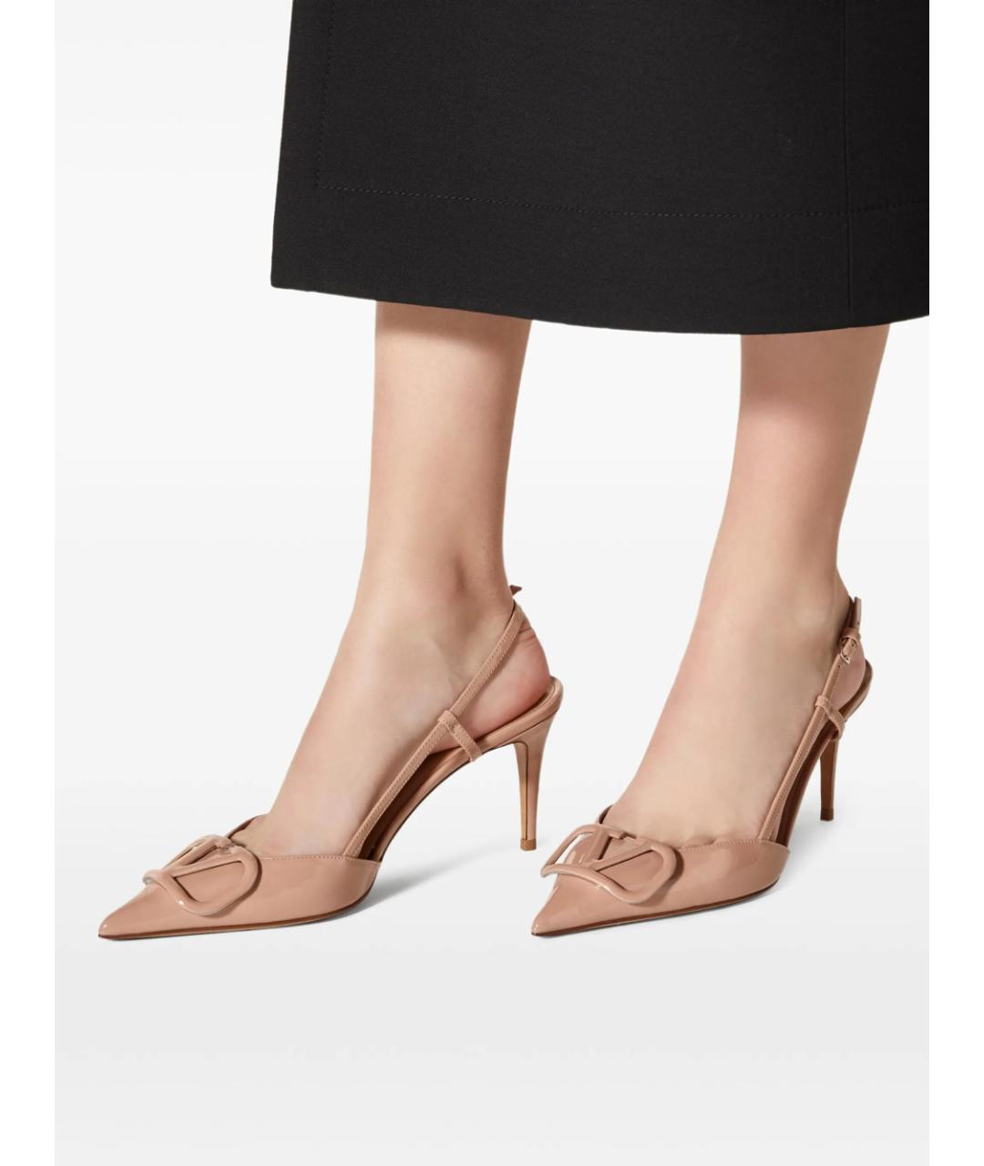 VALENTINO Розовые туфли из лакированной кожи, фото 3