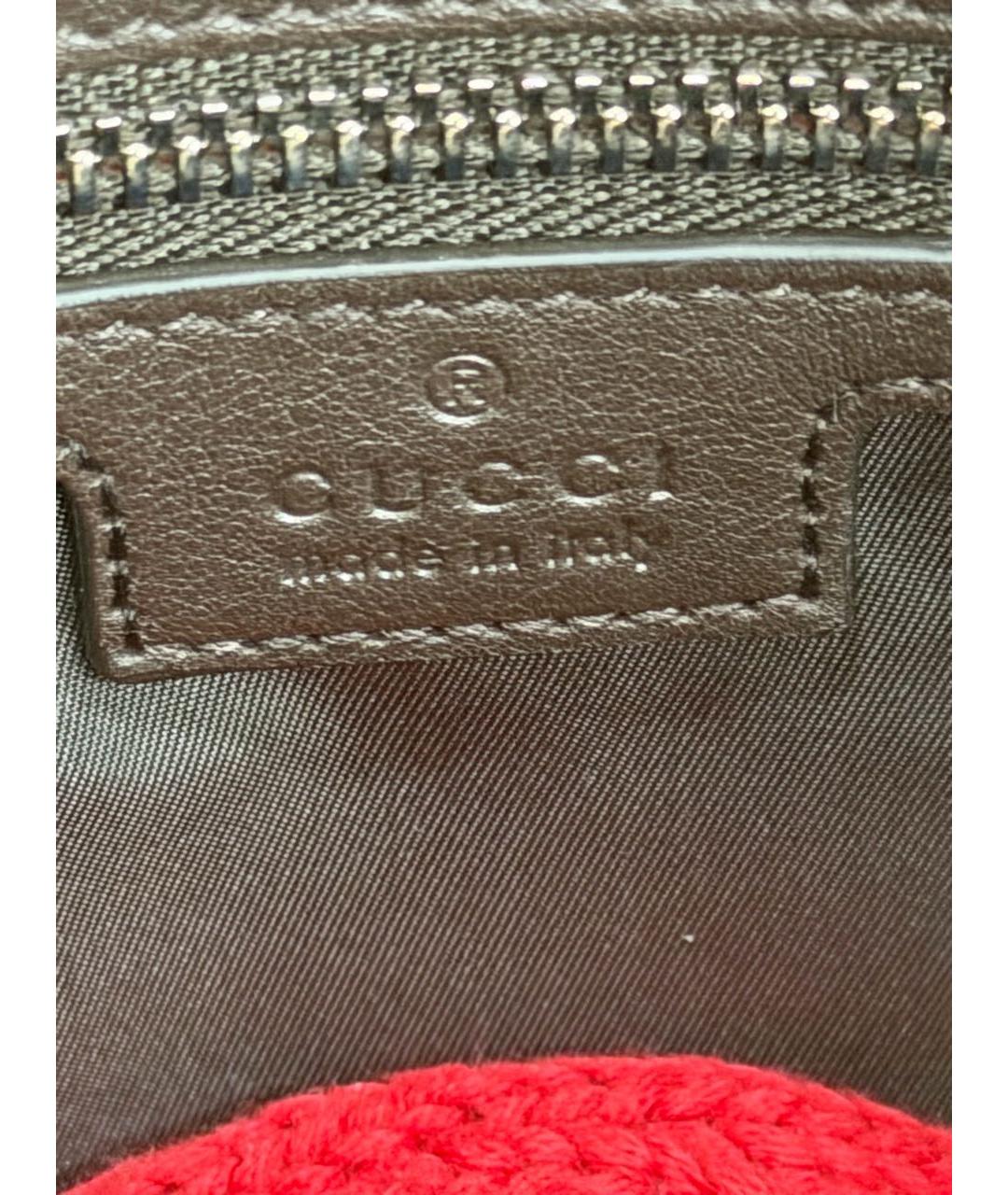 GUCCI Коричневая сумка тоут из канвы, фото 6