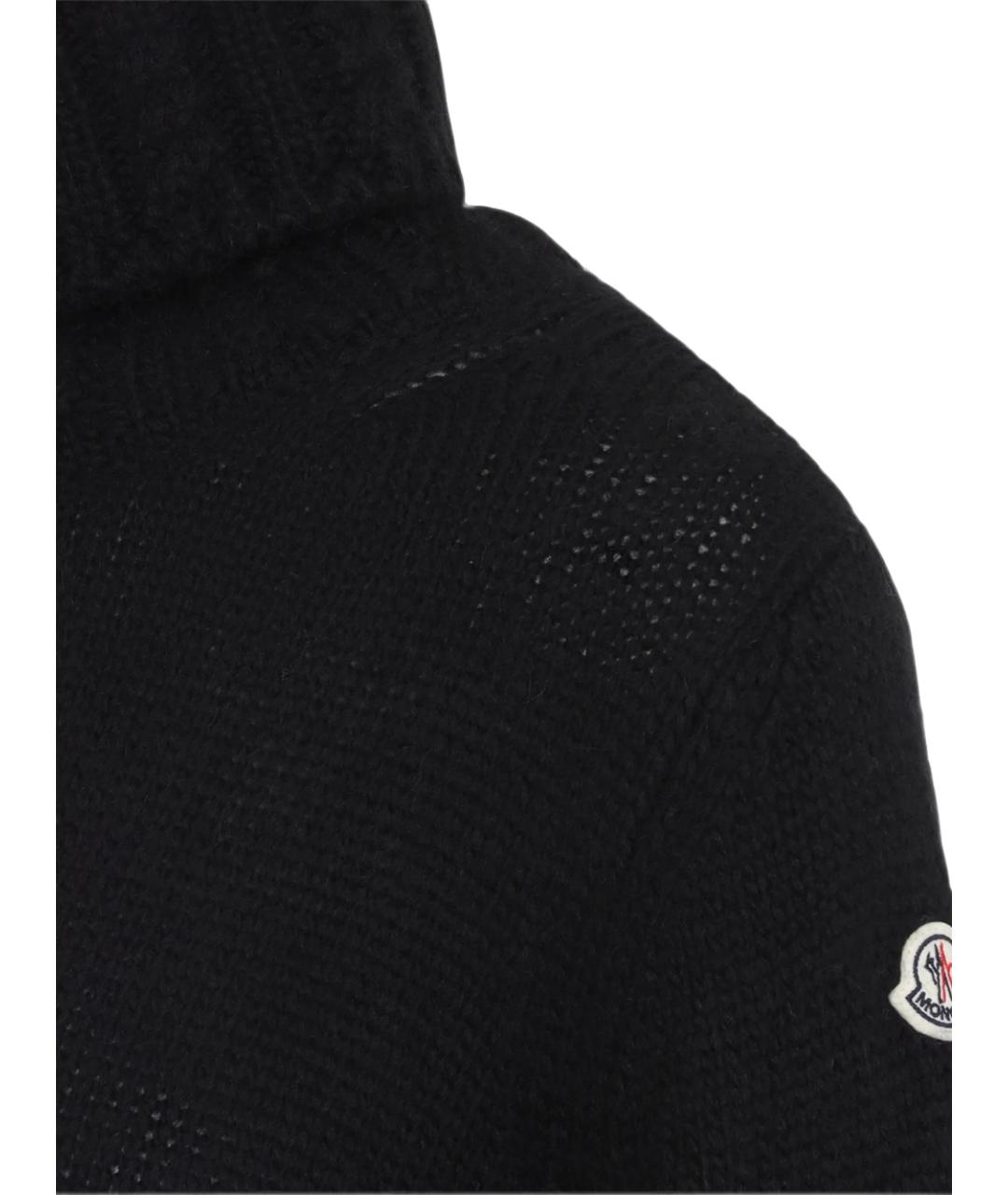 MONCLER Черное шерстяное повседневное платье, фото 3