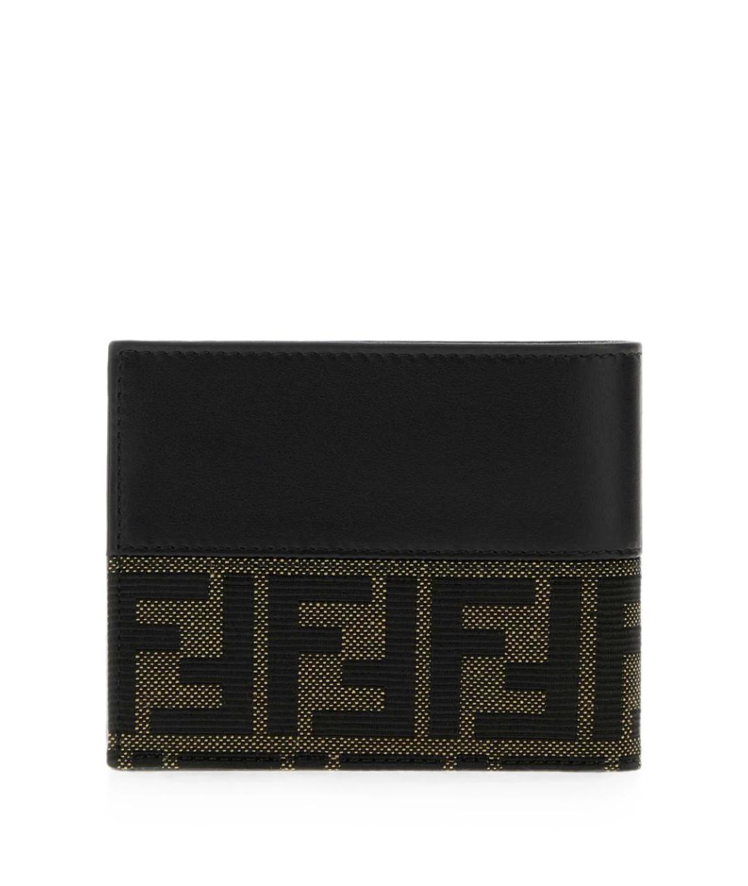 FENDI Черный кожаный кошелек, фото 2