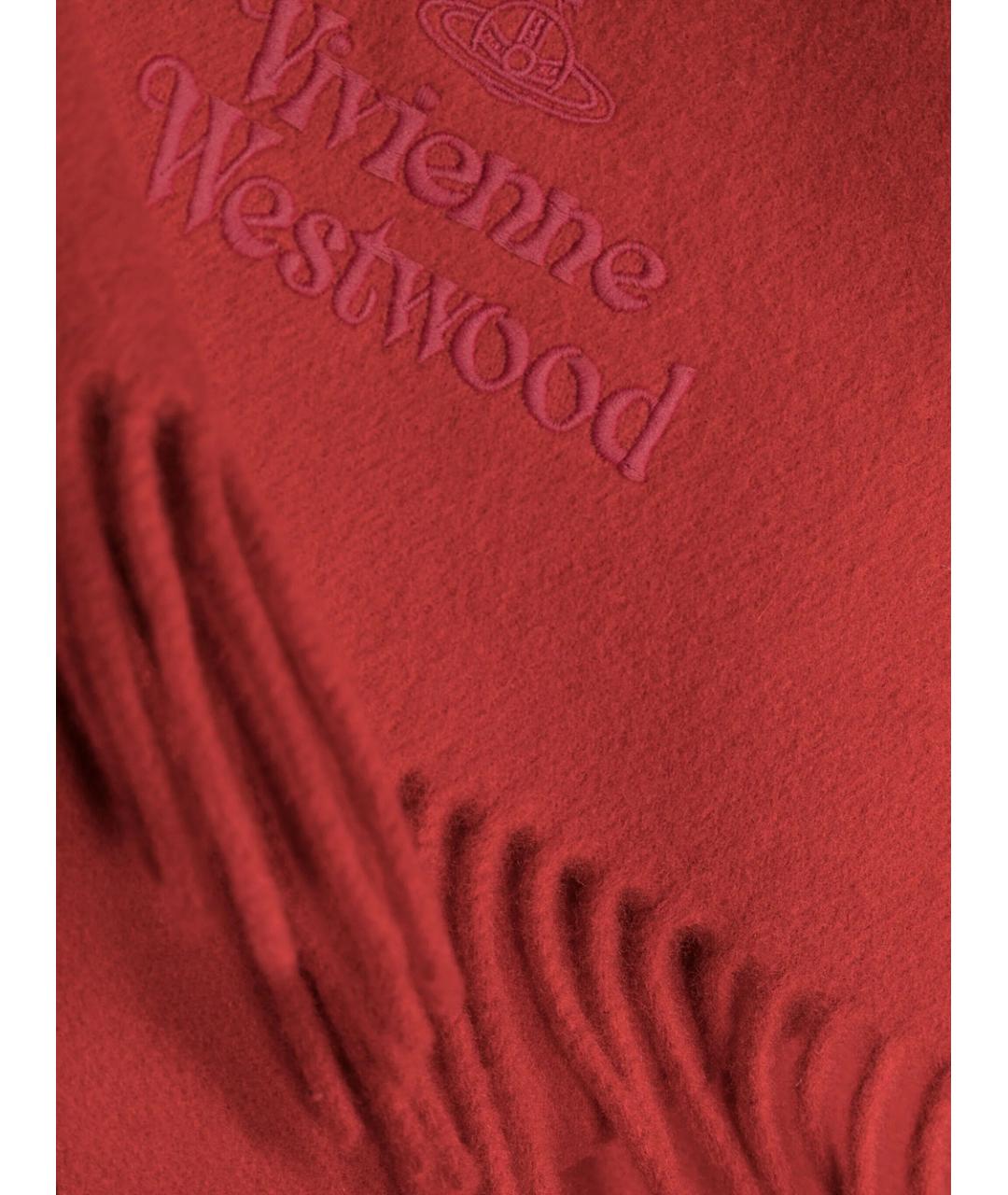 VIVIENNE WESTWOOD Красный шерстяной шарф, фото 3