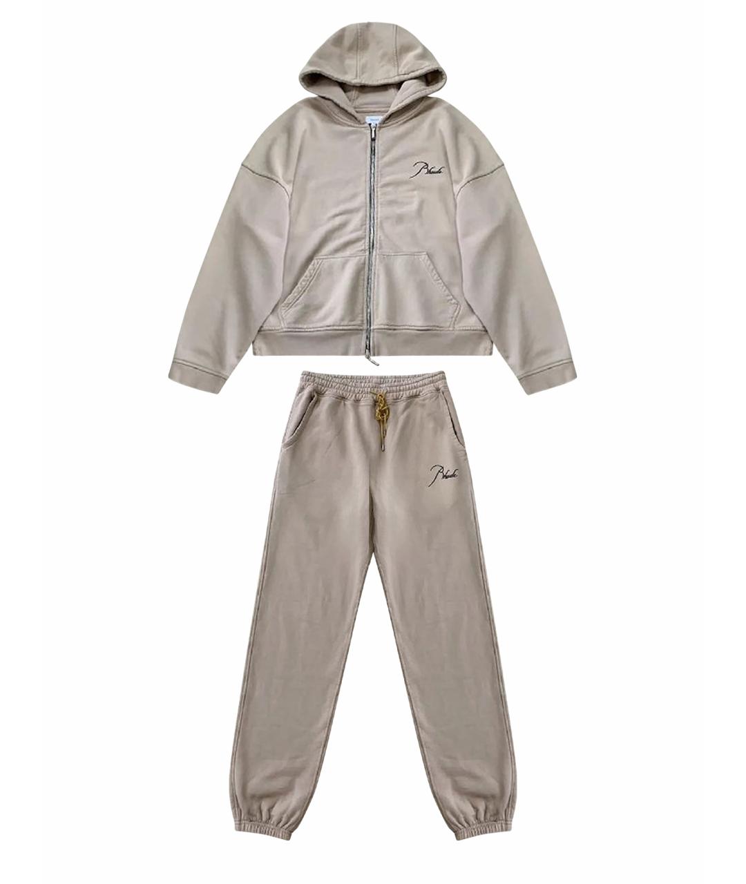 RHUDE Бежевый хлопковый спортивный костюм, фото 1