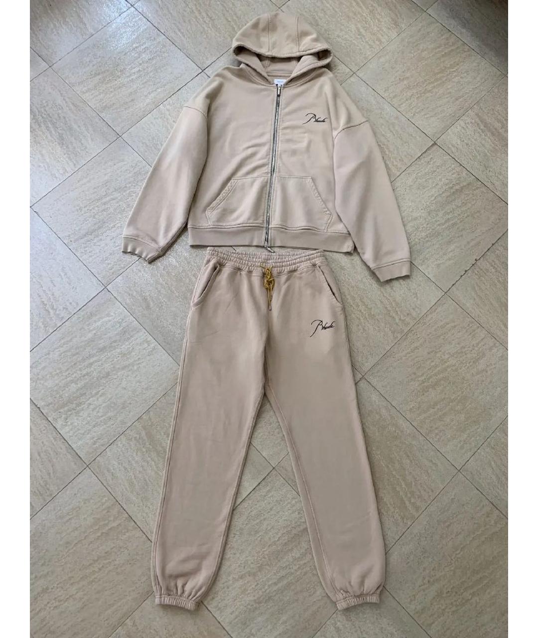 RHUDE Бежевый хлопковый спортивный костюм, фото 10