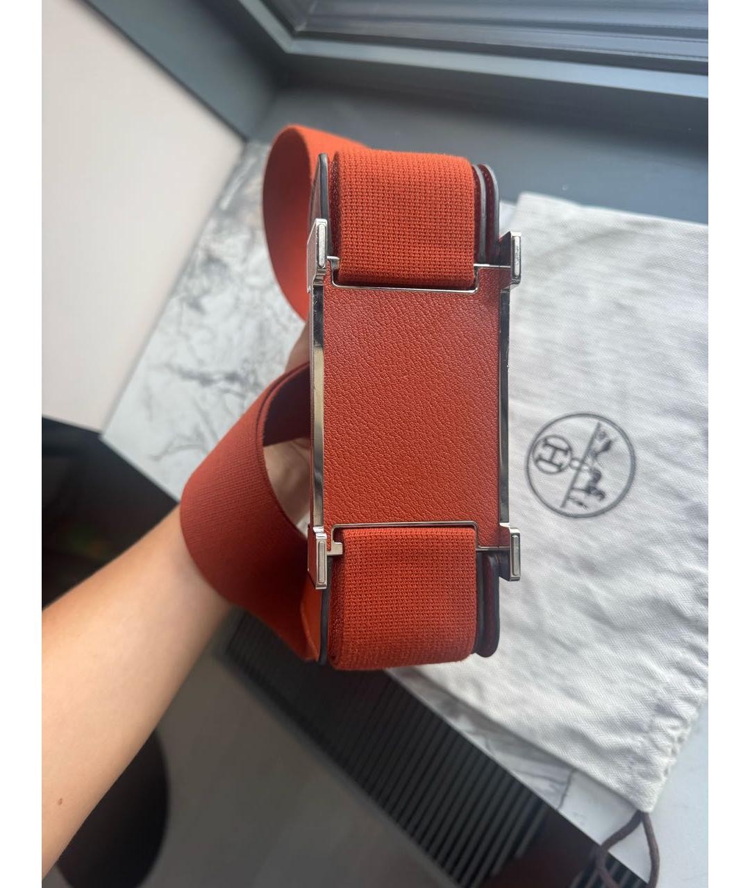 HERMES Коричневая кожаная сумка через плечо, фото 6
