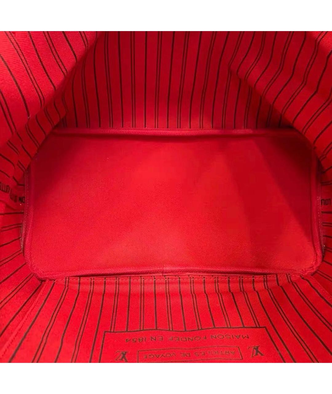 LOUIS VUITTON Коричневая кожаная сумка тоут, фото 8