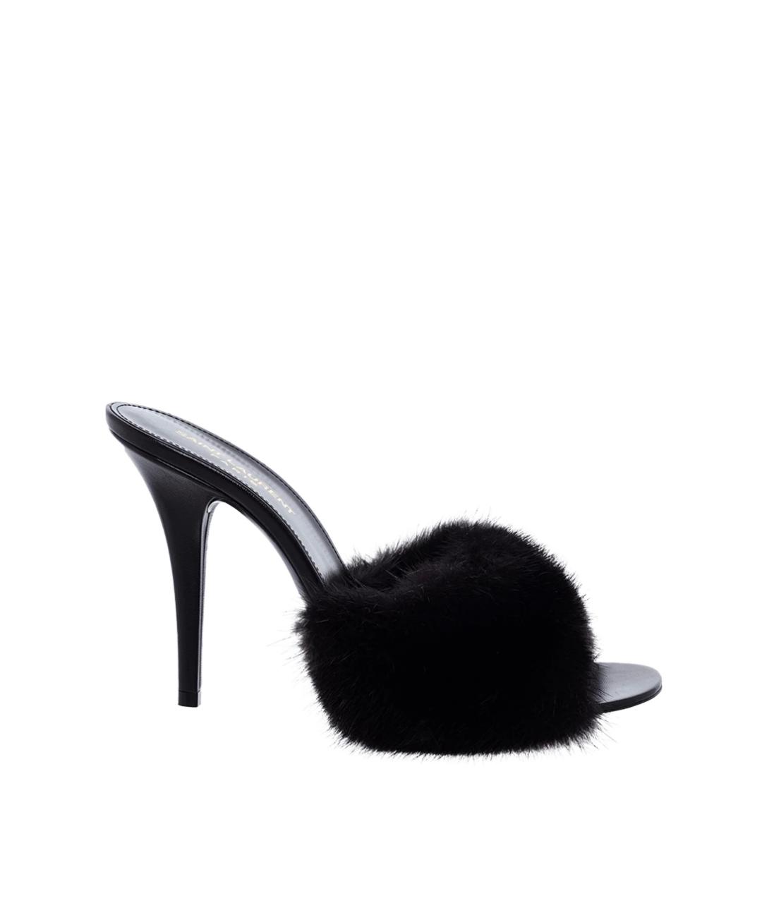 SAINT LAURENT Черные мюли, фото 3