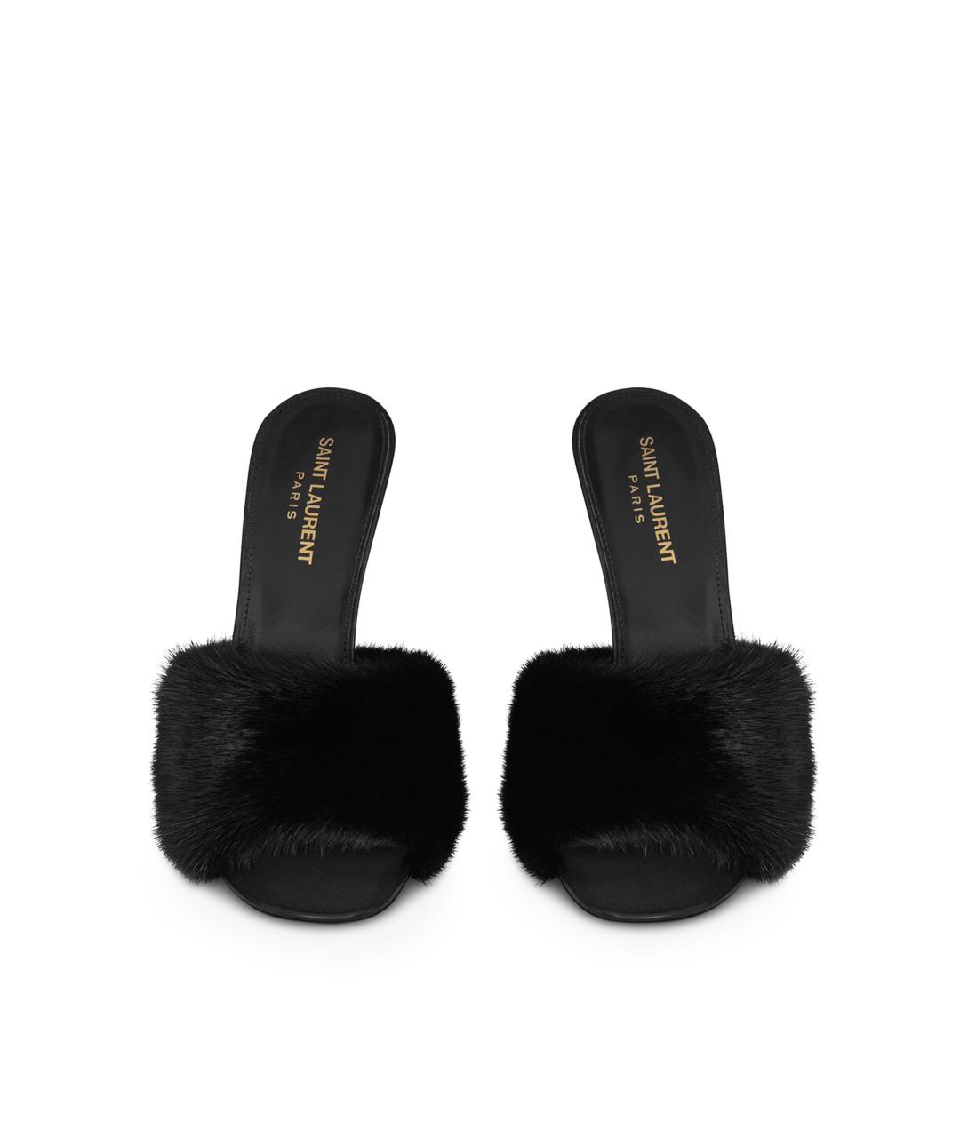SAINT LAURENT Черные мюли, фото 2
