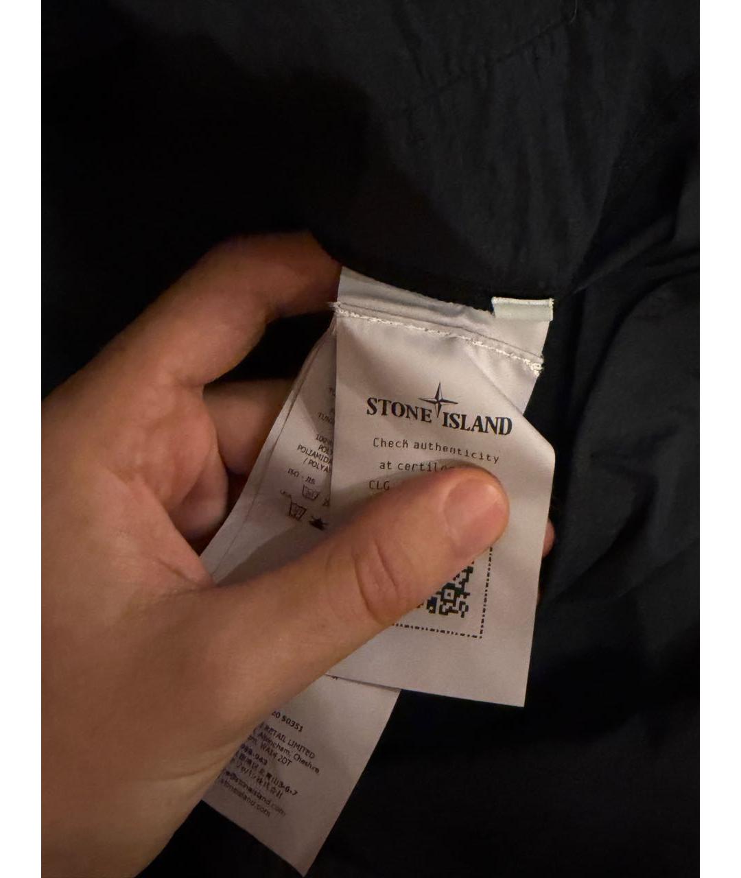 STONE ISLAND Темно-синяя полиамидовая куртка, фото 4