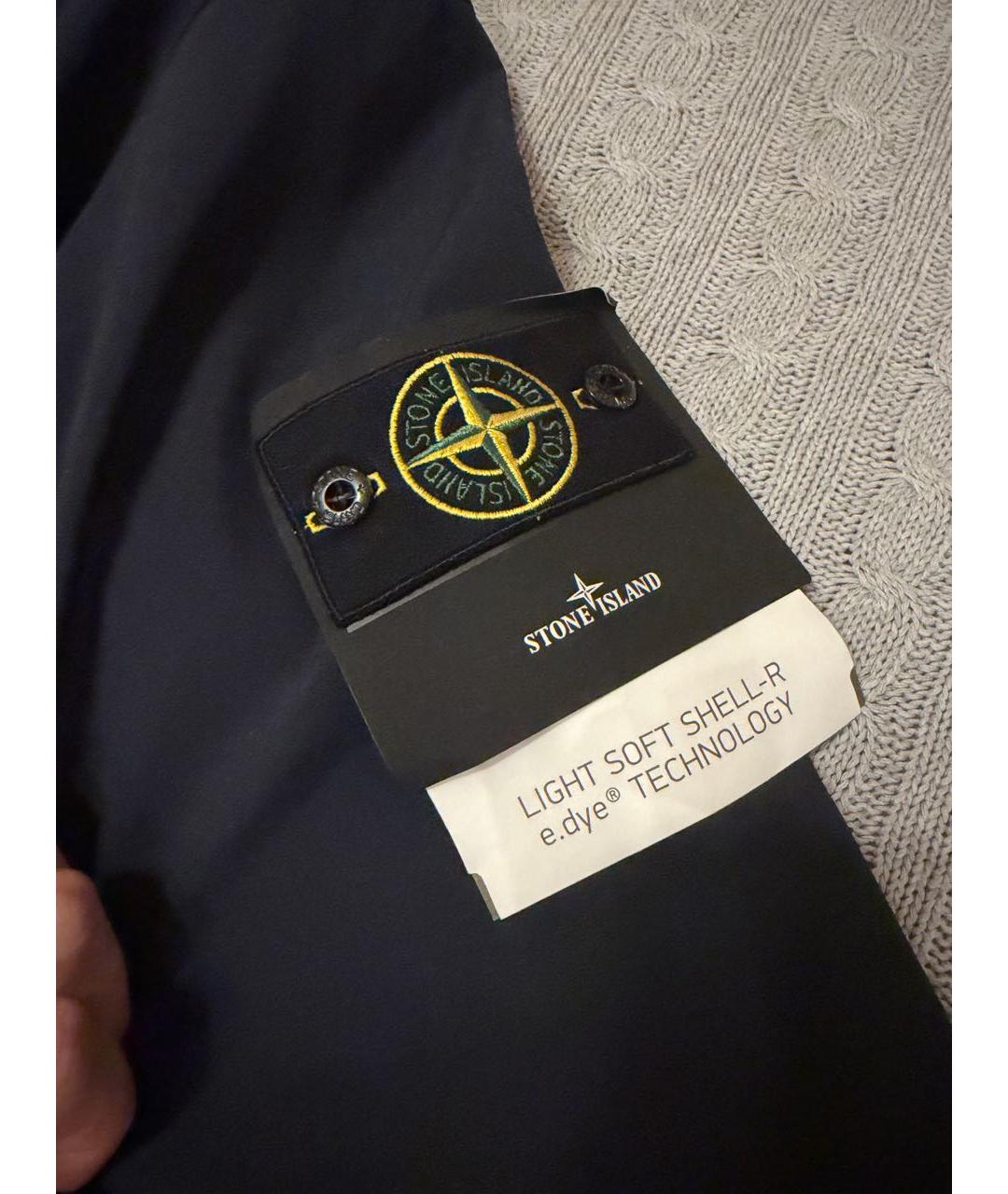 STONE ISLAND Черная полиэстеровая куртка, фото 6