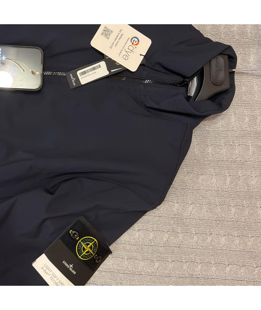 STONE ISLAND Черная полиэстеровая куртка, фото 4