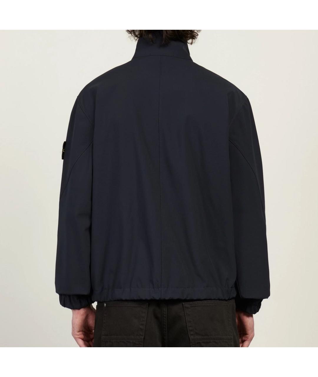 STONE ISLAND Черная полиэстеровая куртка, фото 2