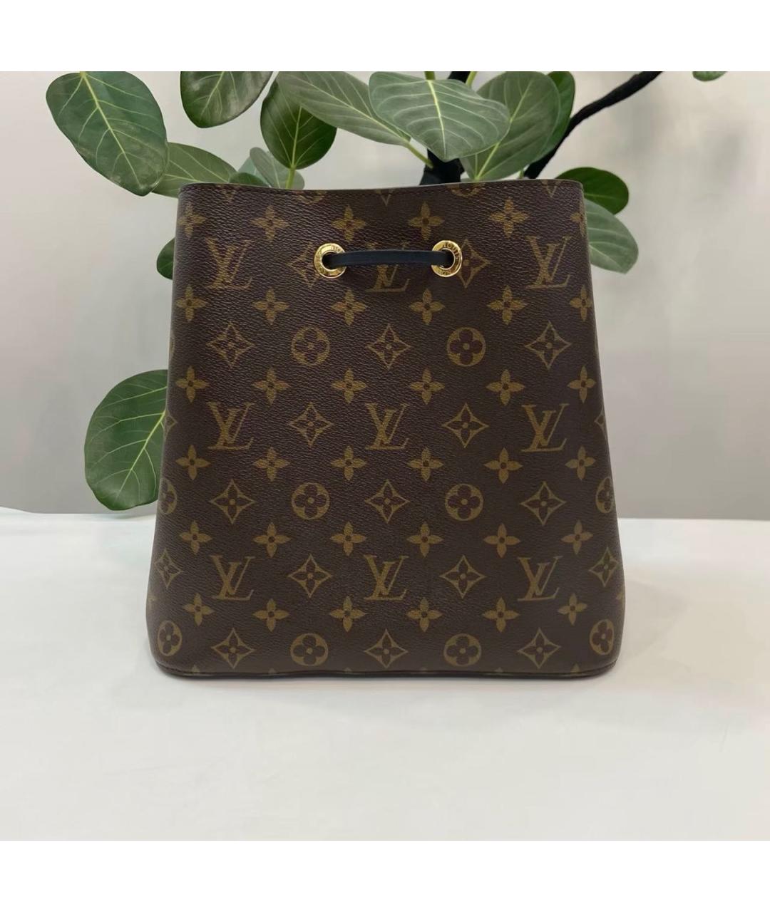 LOUIS VUITTON Черная кожаная сумка тоут, фото 2