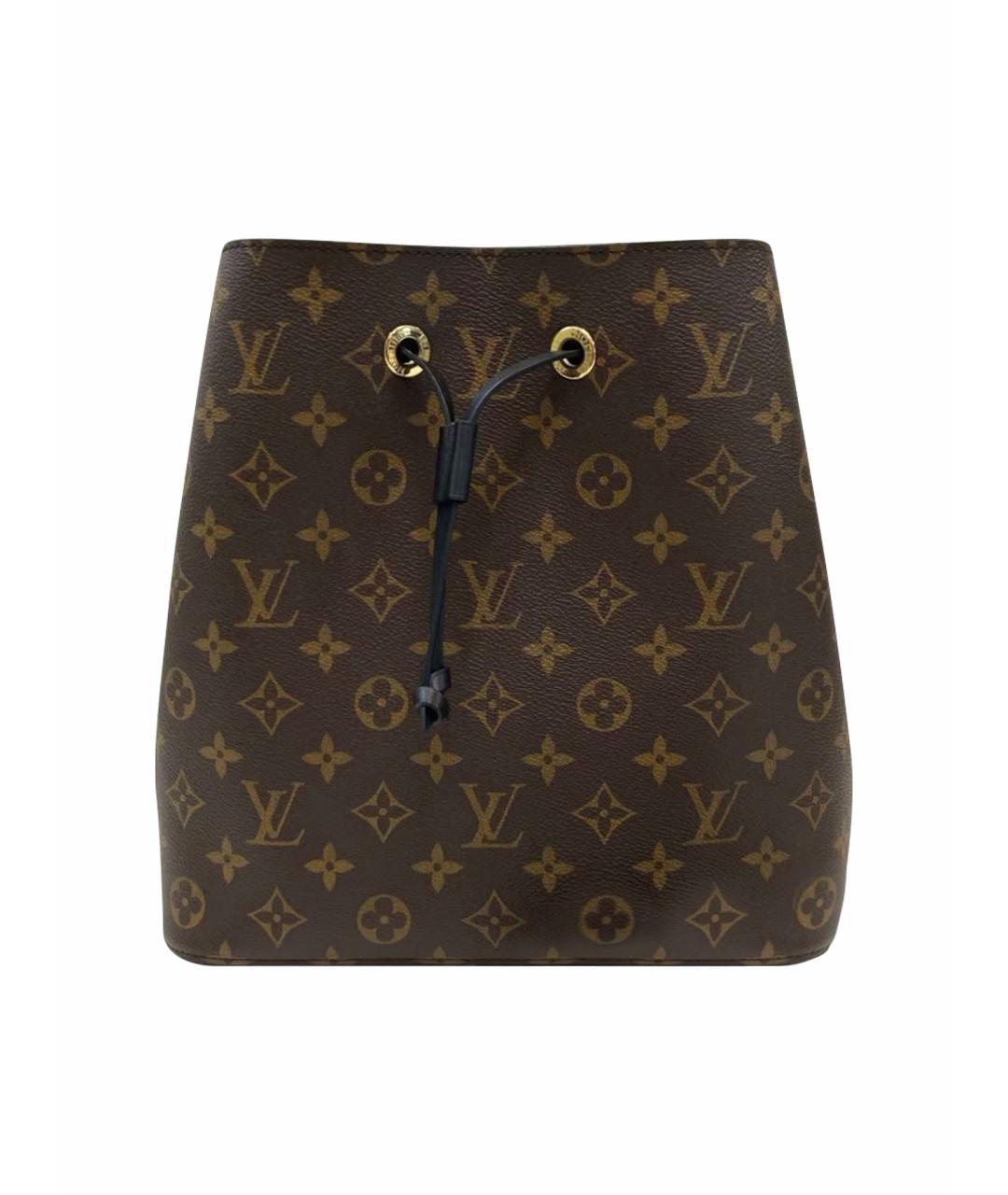 LOUIS VUITTON Черная кожаная сумка тоут, фото 1