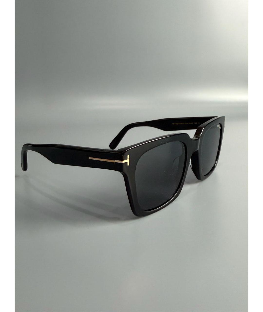 TOM FORD Черные пластиковые солнцезащитные очки, фото 2