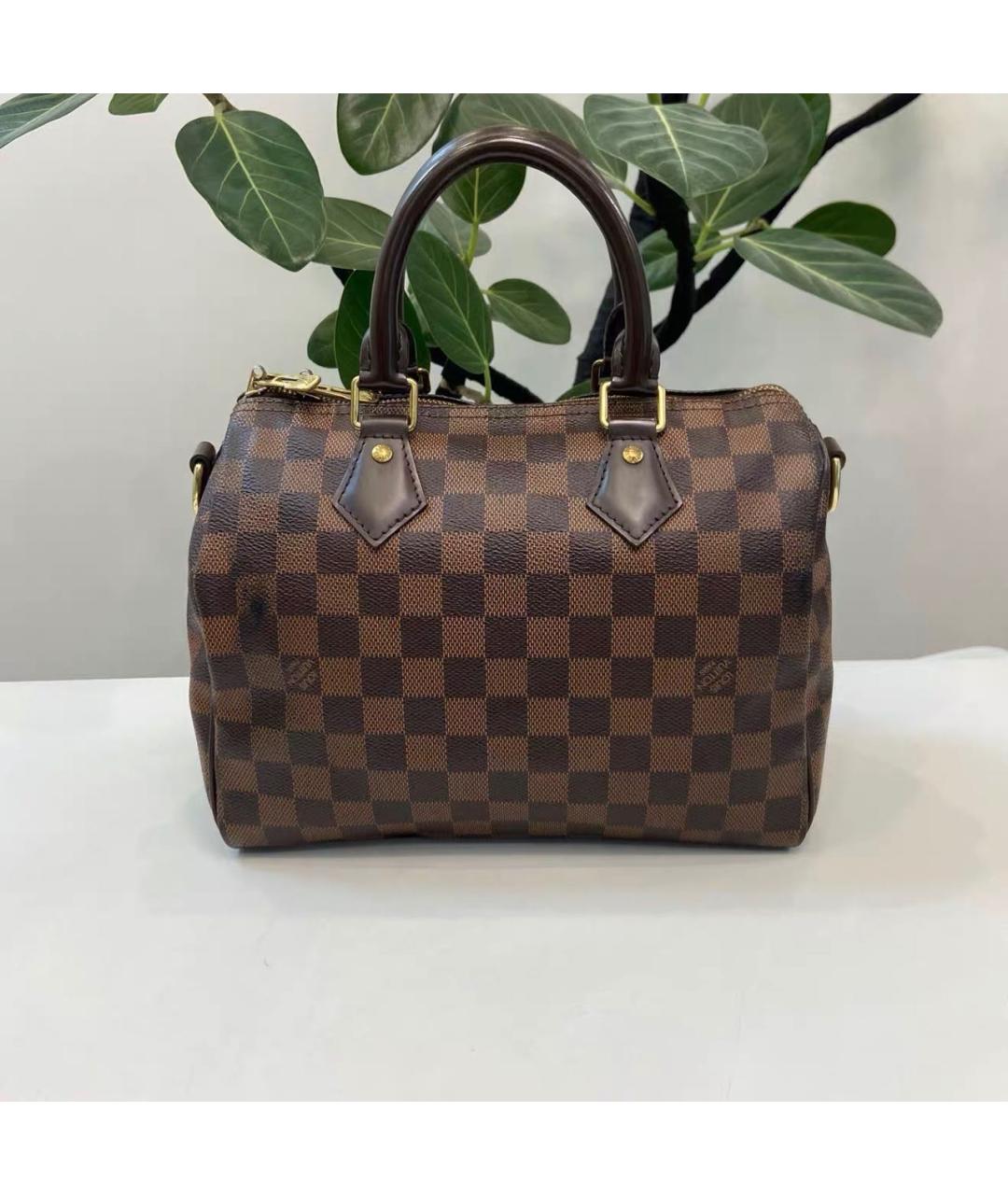 LOUIS VUITTON Коричневая кожаная сумка через плечо, фото 2