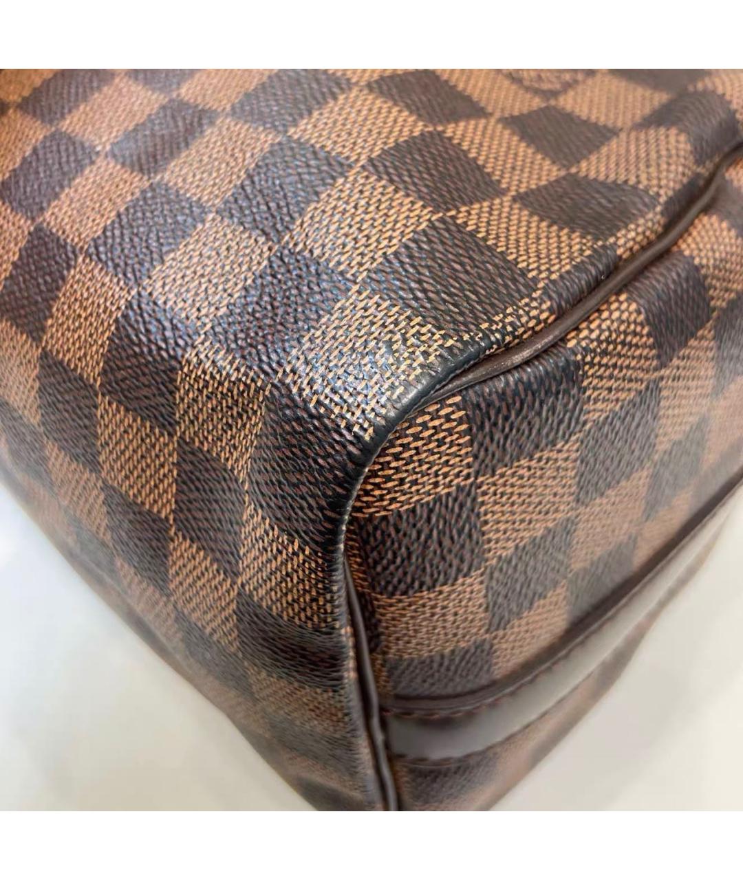 LOUIS VUITTON Коричневая кожаная сумка через плечо, фото 5