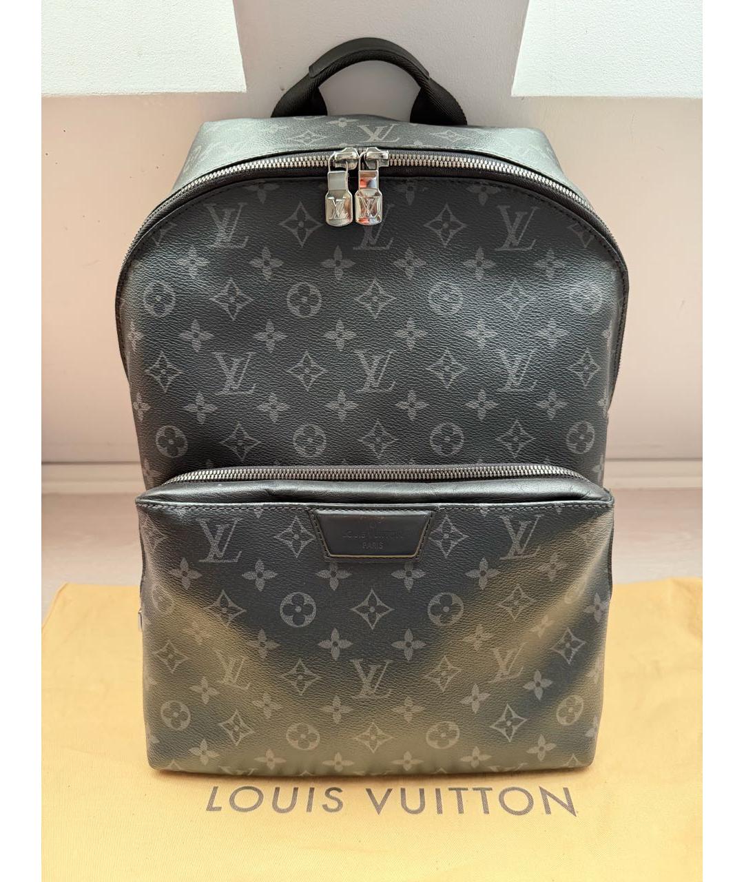 LOUIS VUITTON Черный рюкзак из канвы, фото 8