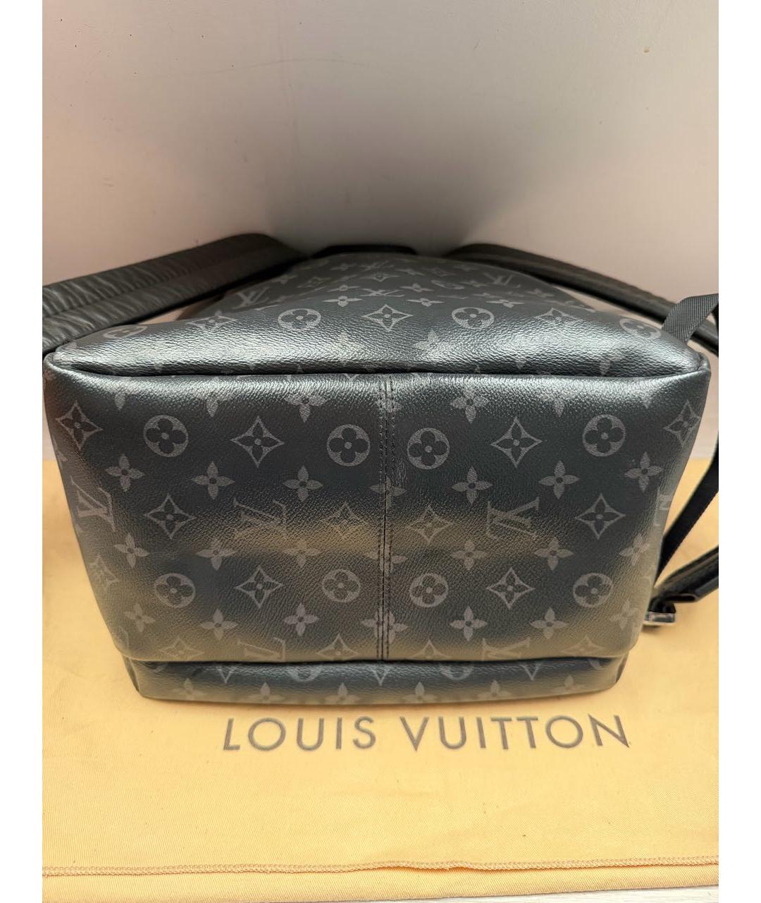 LOUIS VUITTON Черный рюкзак из канвы, фото 4