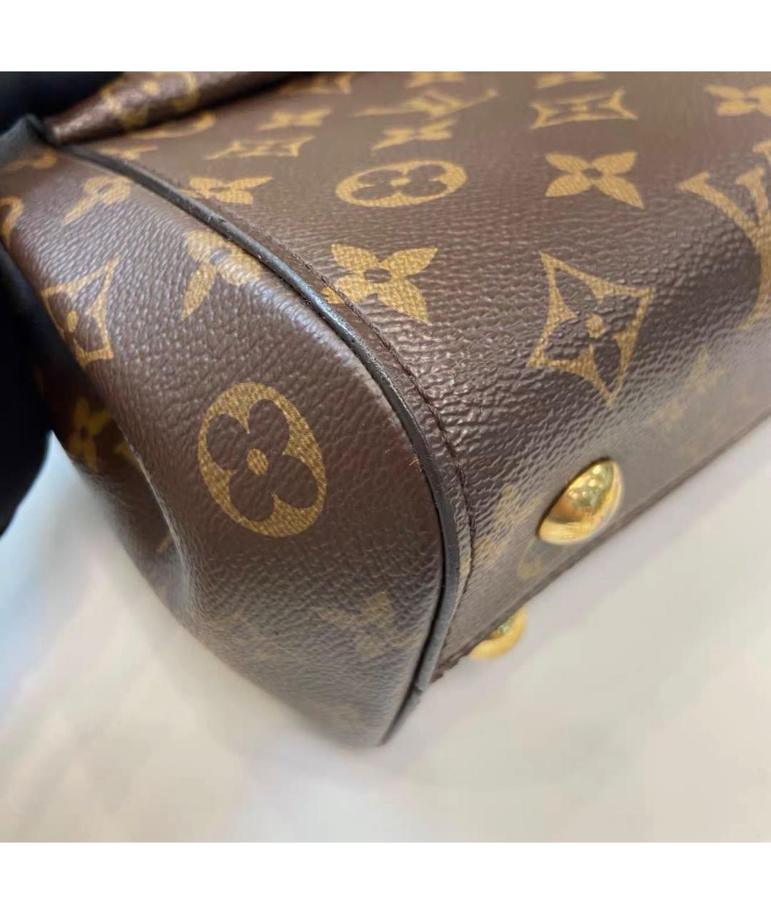 LOUIS VUITTON Коричневая кожаная сумка через плечо, фото 5