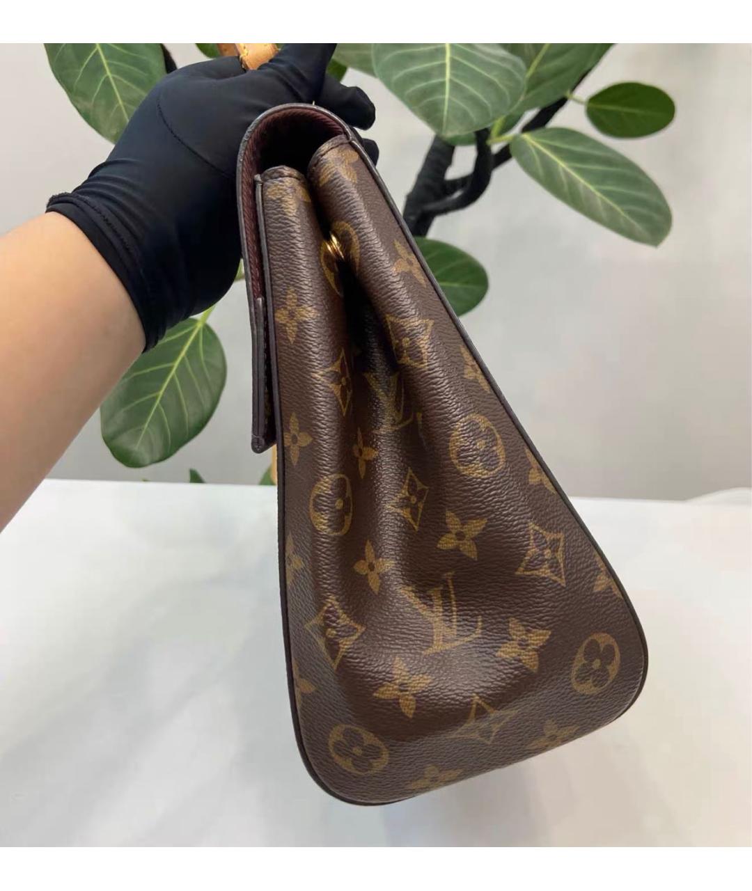 LOUIS VUITTON Коричневая кожаная сумка через плечо, фото 3