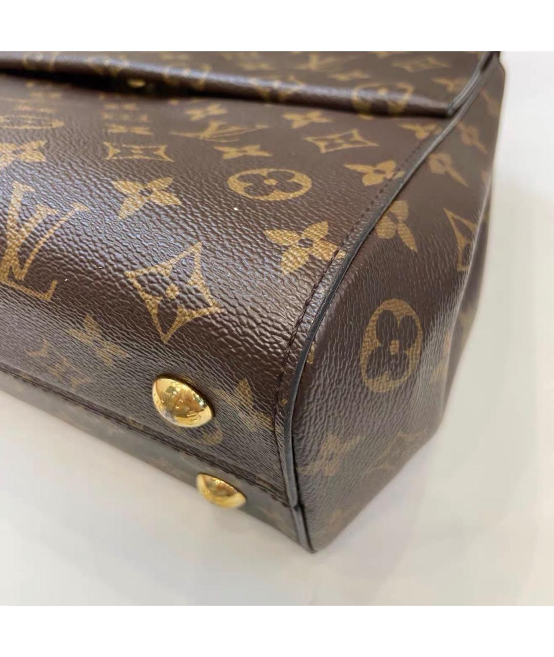 LOUIS VUITTON Коричневая кожаная сумка через плечо, фото 6