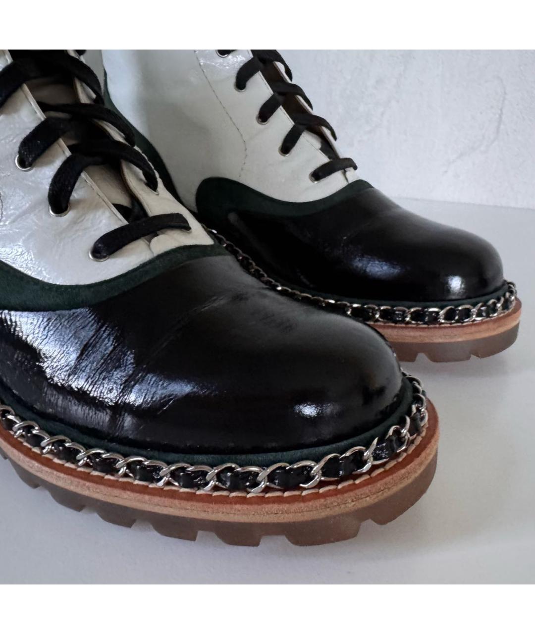 CHANEL Мульти ботинки из лакированной кожи, фото 5