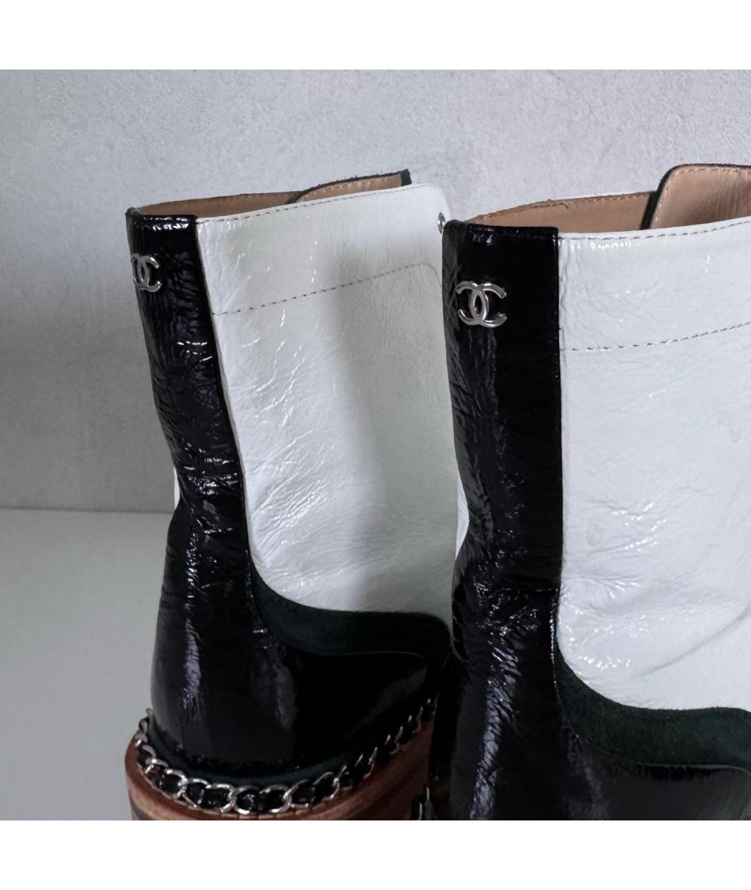 CHANEL Мульти ботинки из лакированной кожи, фото 6
